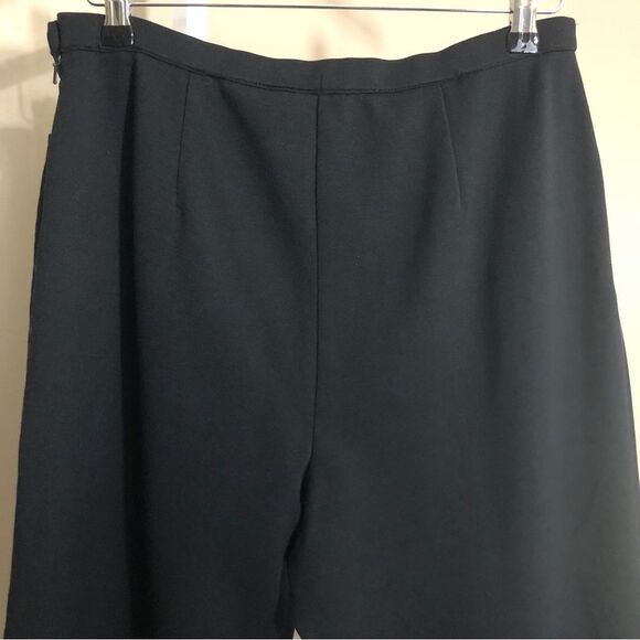 Talbots Pants Womens Medium Black Quilted Front Seam Ankle Size Zip Equestrian - Picture 7 of 8